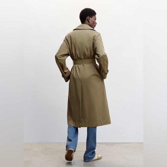 Mango Double-Breasted Trench Coat - Picture 3 of 6